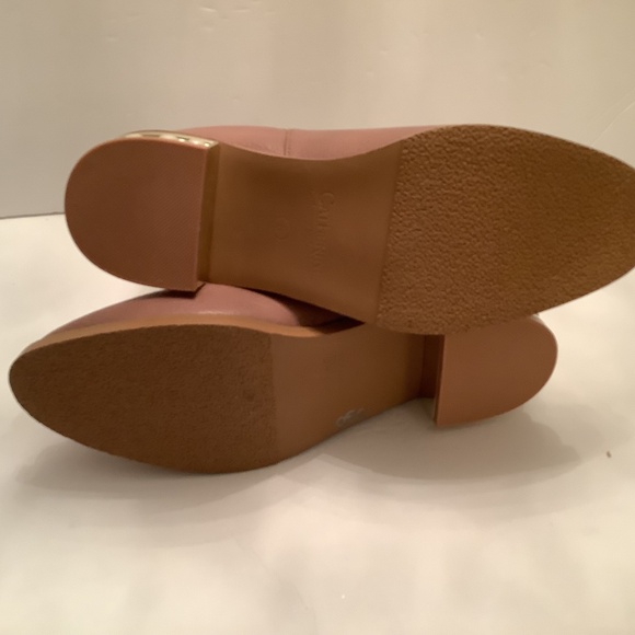 Dusty rose pink vegan leather ankle boots Pearl heel size 8 Catherine Malandrino - Picture 7 of 7